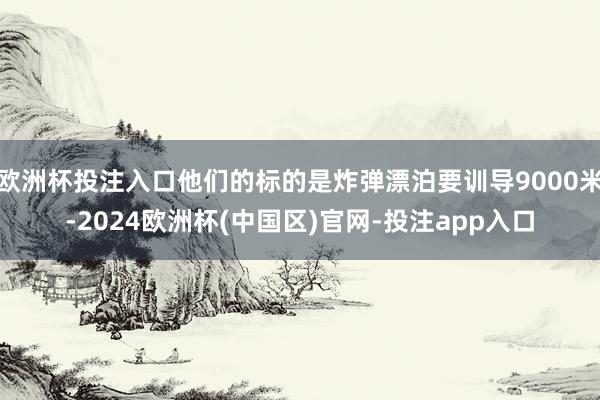欧洲杯投注入口他们的标的是炸弹漂泊要训导9000米-2024欧洲杯(中国区)官网-投注app入口